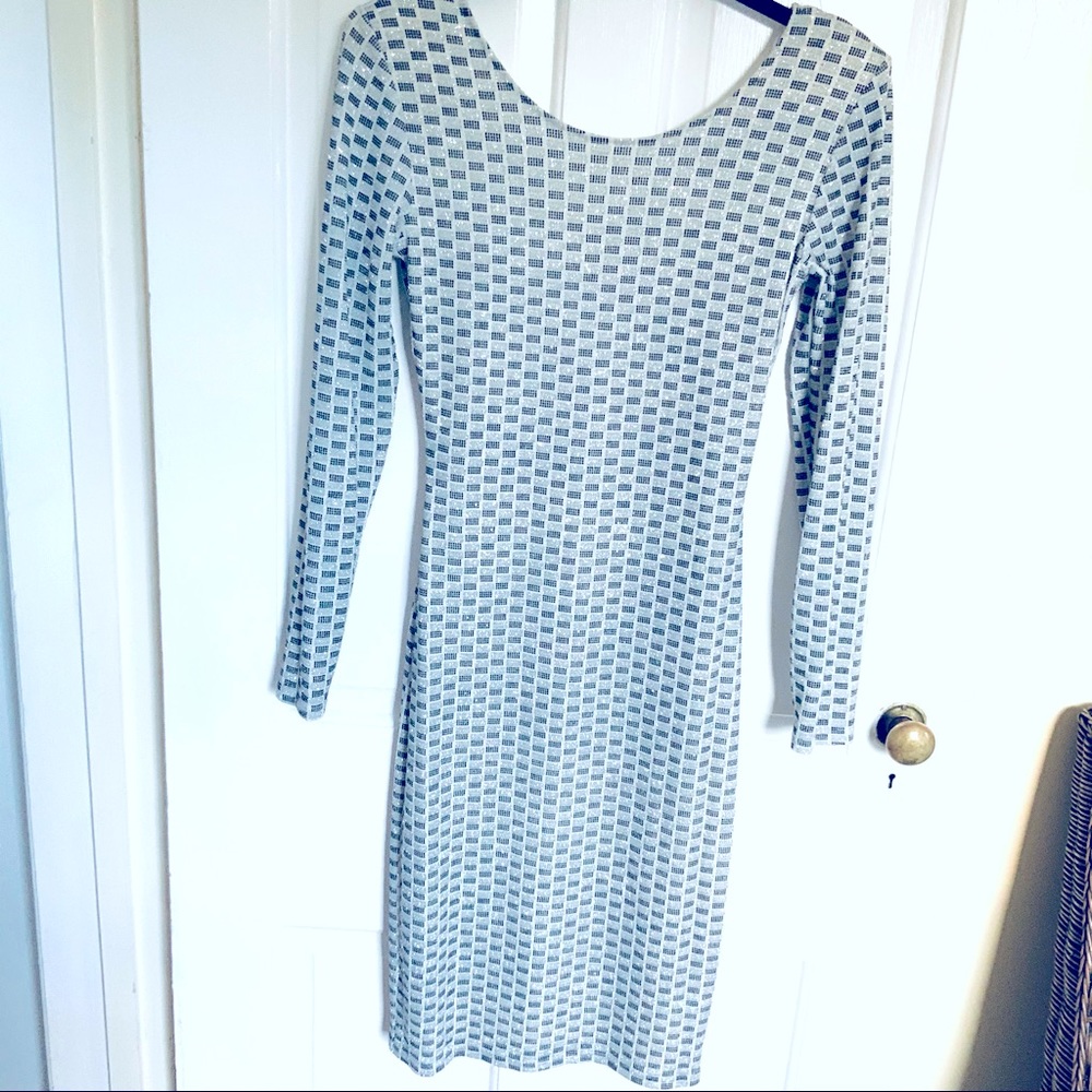 QUIZ Silver BodyCon Dress with Scoop Neckline